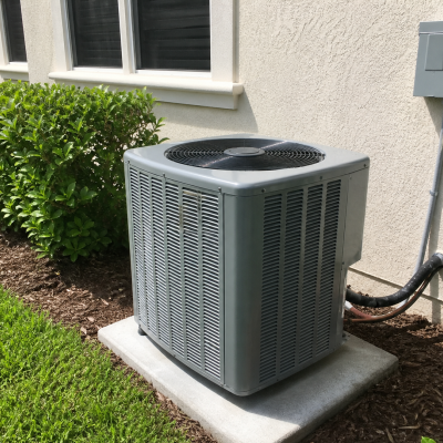 an hvac unit outside a floridian house