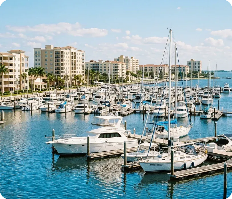 boats, apartments