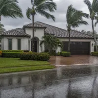 a Florida home in the rain