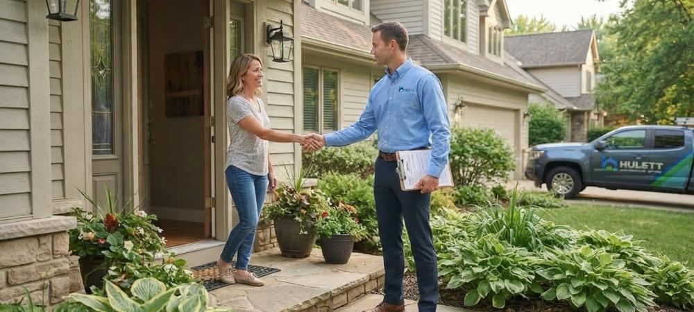 What happens during the first professional pest control visit?