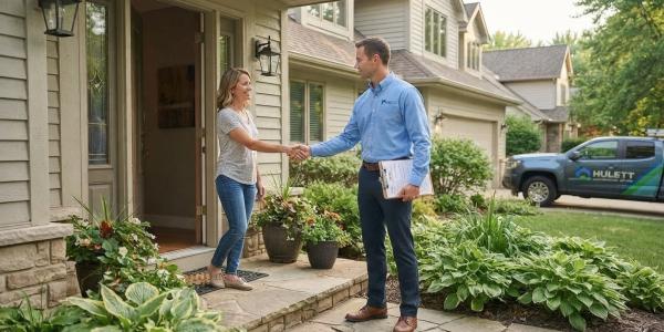 What happens during the first professional pest control visit?